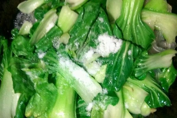粉皮焖油菜的做法图解8