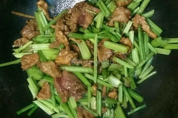 香芹炒肉片的做法图解6
