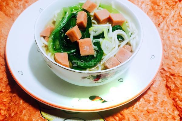 火腿蔬菜面的做法图解6