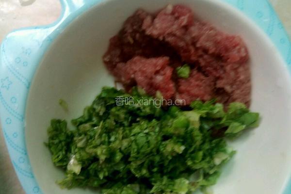 宝宝辅食瘦肉生菜粥的做法图解1