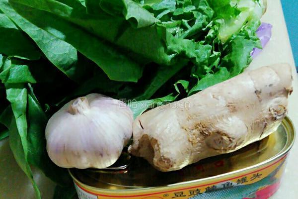 鲮鱼油麦菜的做法图解1