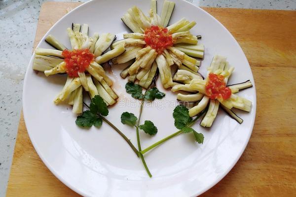 菊花茄子的做法图解9