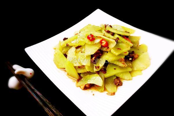 肉末炒莴笋的做法图解10