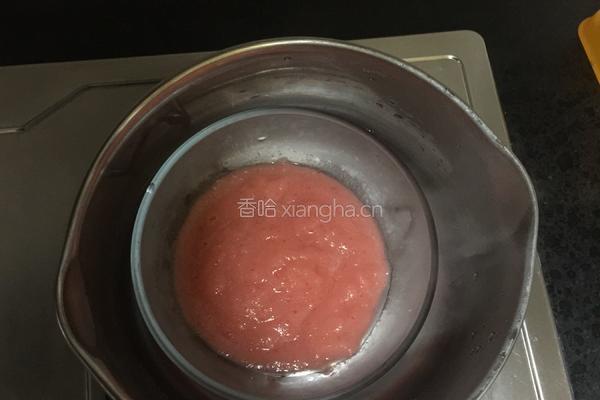 苹果草莓泥拌米粉的做法图解3