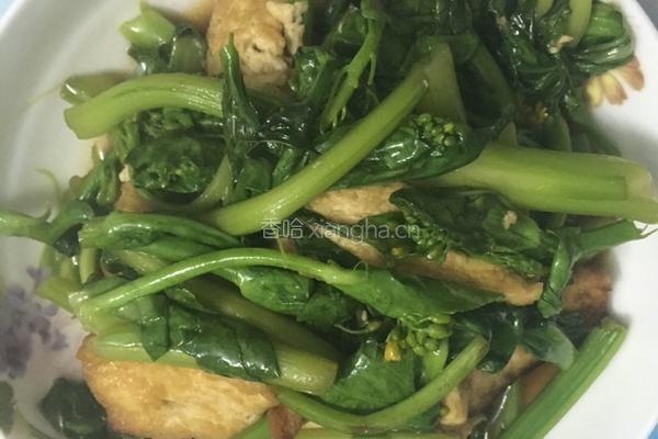 豆腐炒青菜的做法图解5