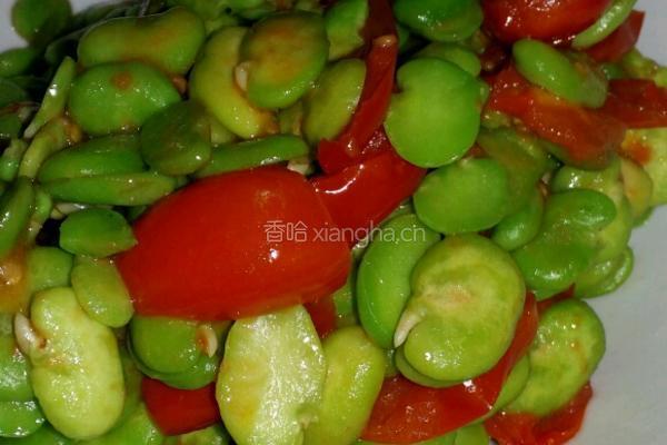 番茄炒蚕豆米的做法图解7