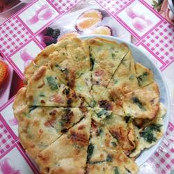 韭菜火腿鸡蛋饼的做法[图]
