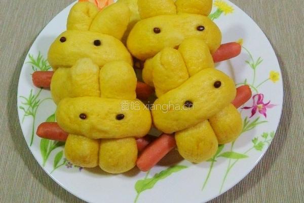 小兔南瓜馒头的做法图解10