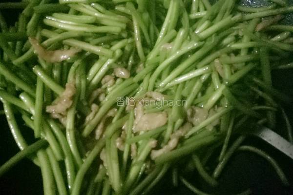 芦蒿炒肉丝的做法图解7