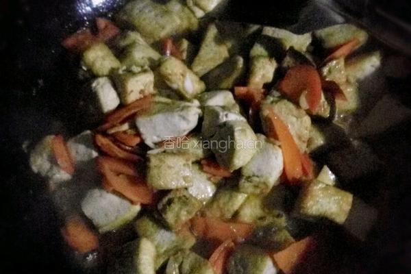 胡萝卜炒豆腐的做法图解6