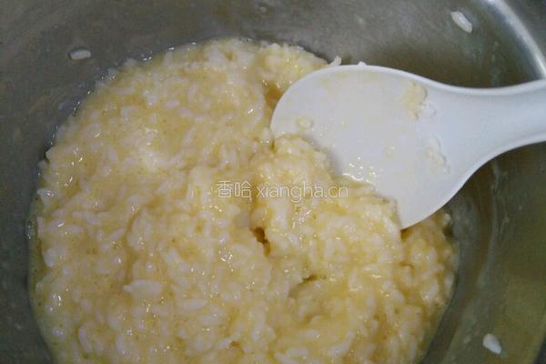 大米鸡蛋饼的做法图解3