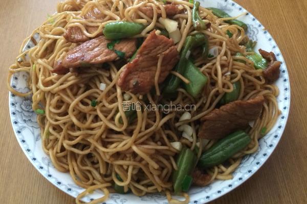 豆角炒肉蒸面条的做法图解12