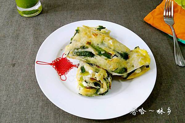 咸蛋白韭菜饼的做法图解8