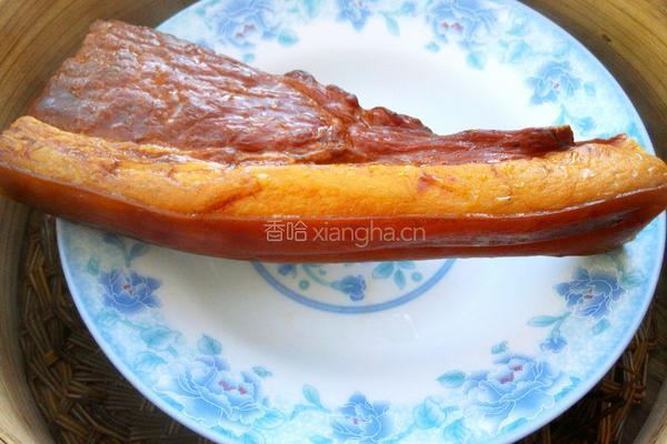 荷兰豆炒腊肉的做法图解1