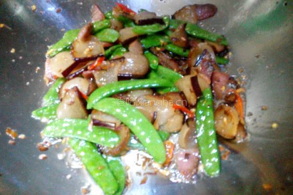 荷兰豆炒腊肉的做法图解10