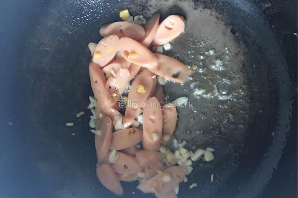 蒜蓉生菜火腿的做法图解4