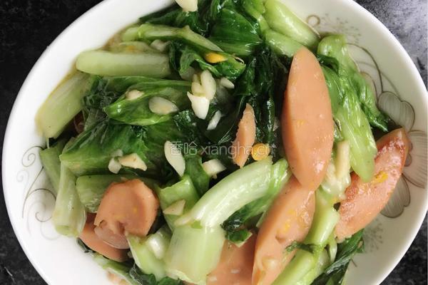 蒜蓉生菜火腿的做法图解6