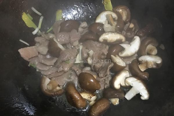 猪肉炒香菇的做法图解4