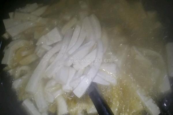 蒜苔炒豆腐丝的做法图解2