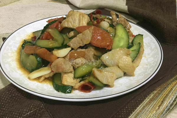 黄瓜炒肉的做法图解10