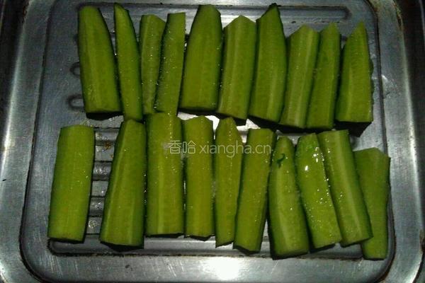 烤黄瓜条的做法图解4