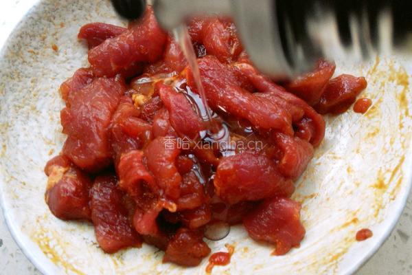 肉片炒儿菜的做法图解5