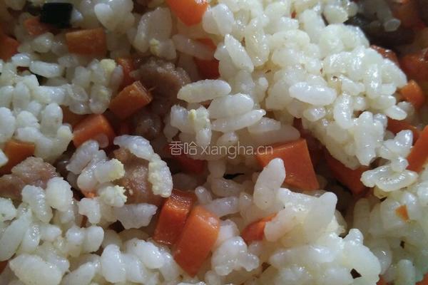 胡萝卜肉丁饭