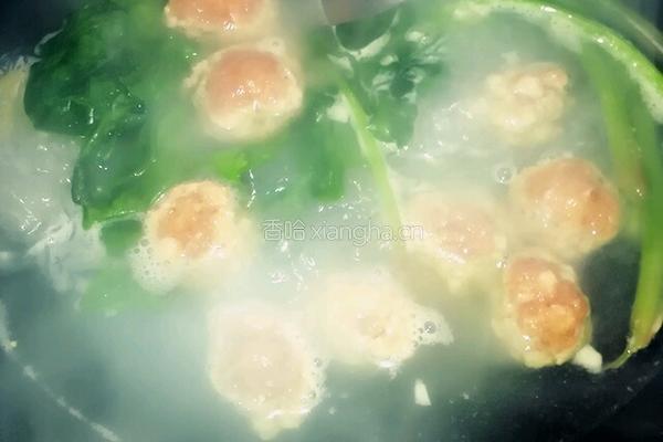 肉丸菠菜粉丝汤的做法图解7