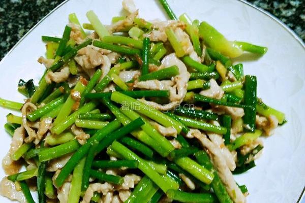 蒜苔肉丝的做法图解5
