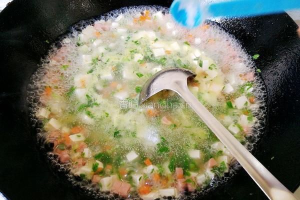 青菜豆腐羹的做法图解8