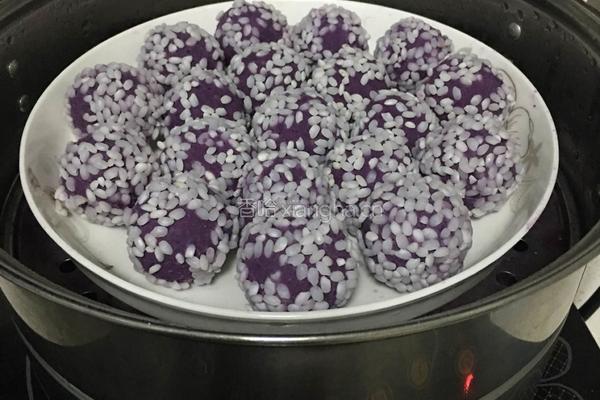 糯米紫薯球的做法图解5