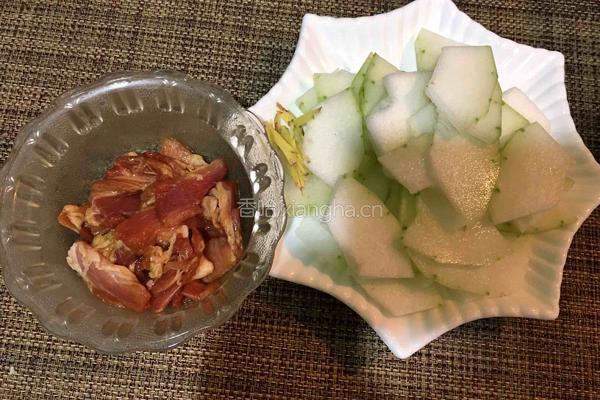 肉片炒冬瓜的做法图解2