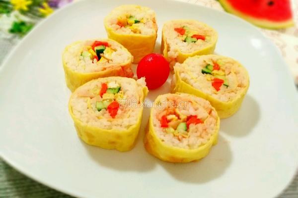 黄金鸡蛋卷的做法图解17
