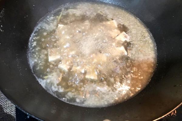 肉末菠菜豆腐汤的做法图解7