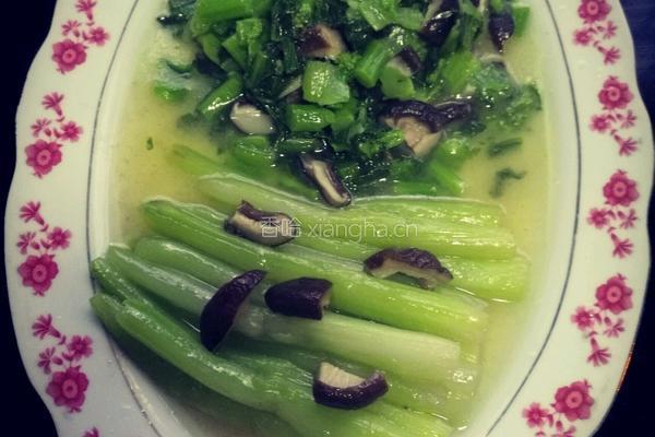 香菇苔芯菜的做法图解8