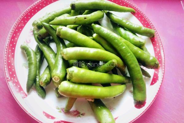 虎皮杭椒的做法图解2