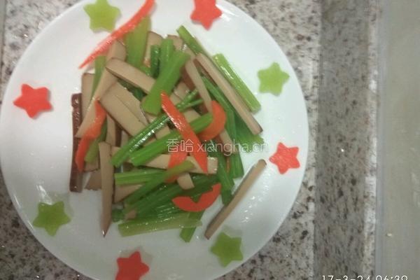 凉拌芹菜豆干的做法图解5