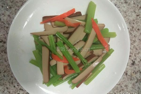 凉拌芹菜豆干的做法图解4