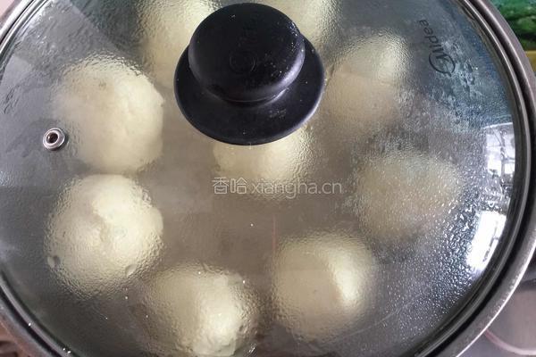 白玉米面窝头(小白菜馅)的做法图解6