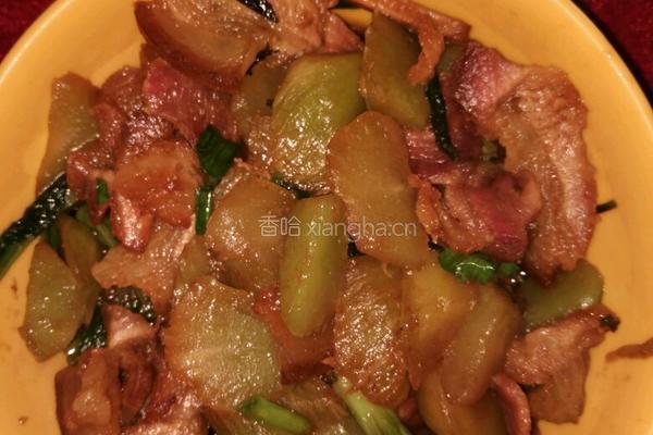 莴笋烧咸肉的做法图解8