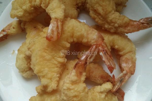 金丝沙拉凤尾虾的做法图解13