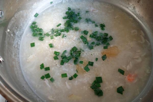虾皮韭菜粥的做法图解6