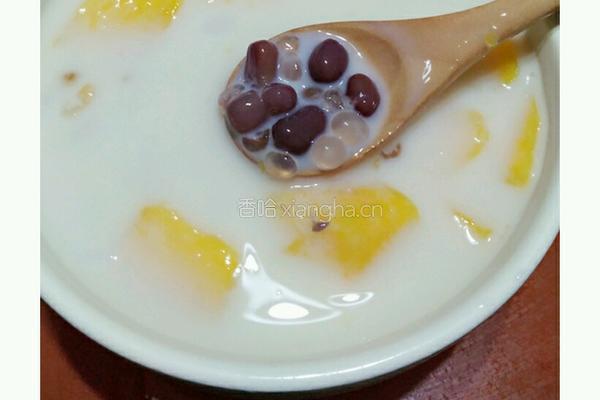 蜜豆芒果西米露的做法图解6