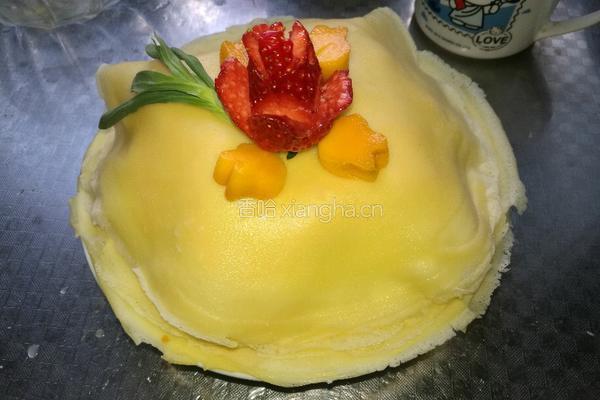 草莓芒果千层的做法图解4