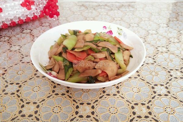 鸡腿菇炒油菜