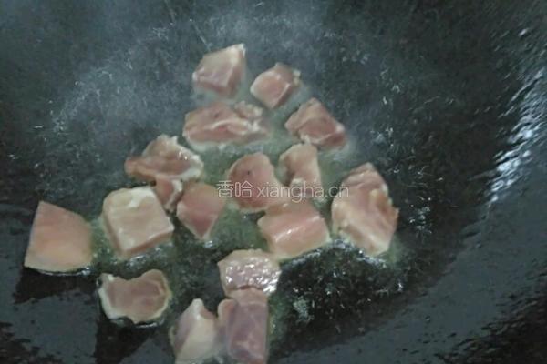 猪肉粒炖地芸豆的做法图解5