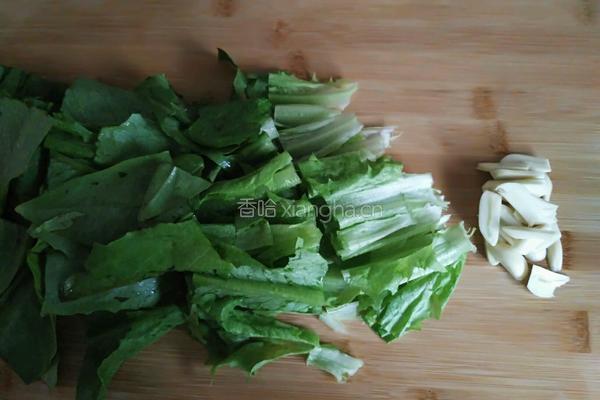 蒜香油麦菜的做法图解3