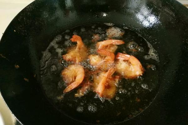 干煸香辣麻花芙蓉虾的做法图解2