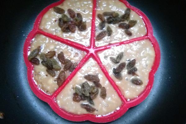 葡萄干原味华夫饼 平底锅版的做法图解2