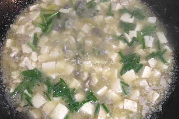 猪肝豆腐汤的做法图解7